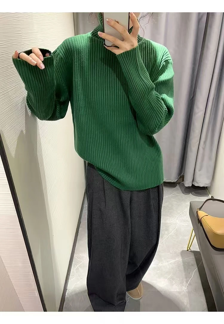 Turtle neck women's winter pure cashmere high-grade sense with autumn and winter lazy wind bottoming sweater