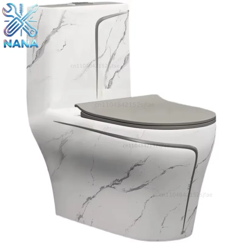 Best Selling Gray Modern Siphon Integrated Design Drainage Ceramic Sanitary Ware Bathroom Concealed One-Piece Toilet