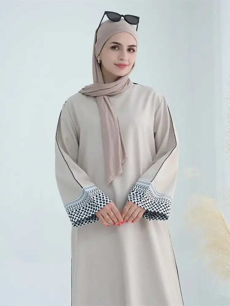 2024 muzułmański islam Kaftan sukienka abaje dla kobiet kaftan Marocain Vestidos szata Musulmane Eid czarny elegancki skromny Abaya dubaj