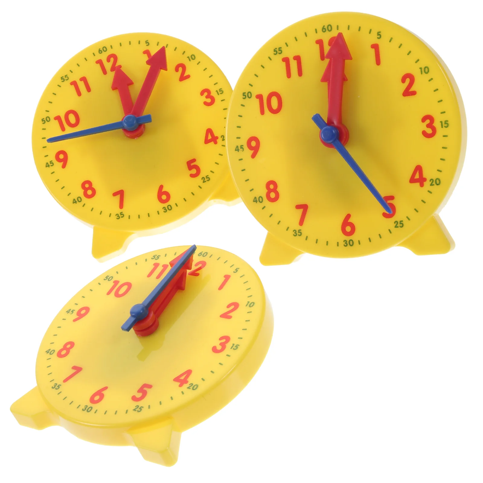 

3 Pcs Clock Model Teaching Aids Tools for Kids Models School Display Time Learning Prop Plastic Primary