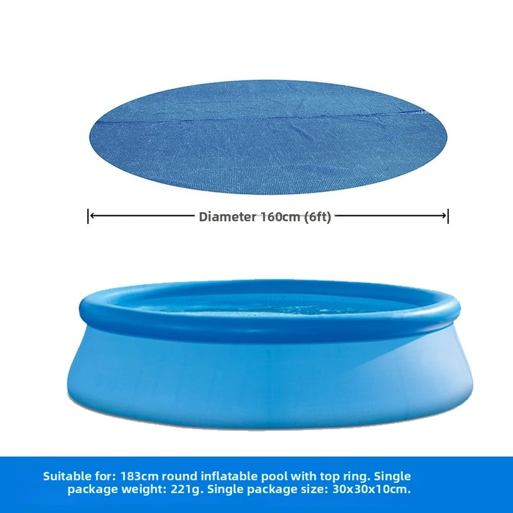 Round For above Ground Pool Solar Cover - PE Film Construction with 15 Mil Thickness for Reliable Heat Absorption