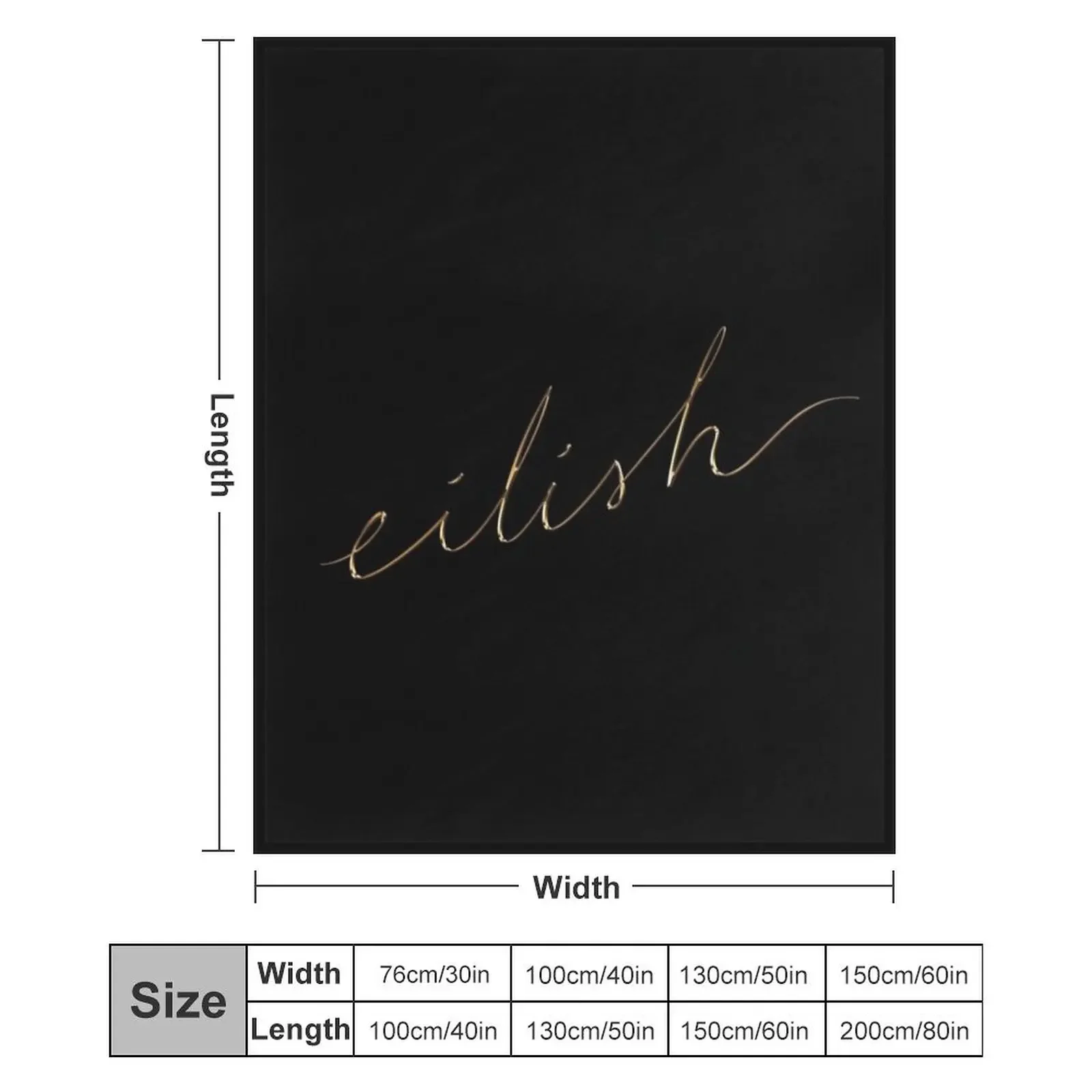 eilish fragrances gold cursive Throw Blanket valentine gift ideas Thin Blankets