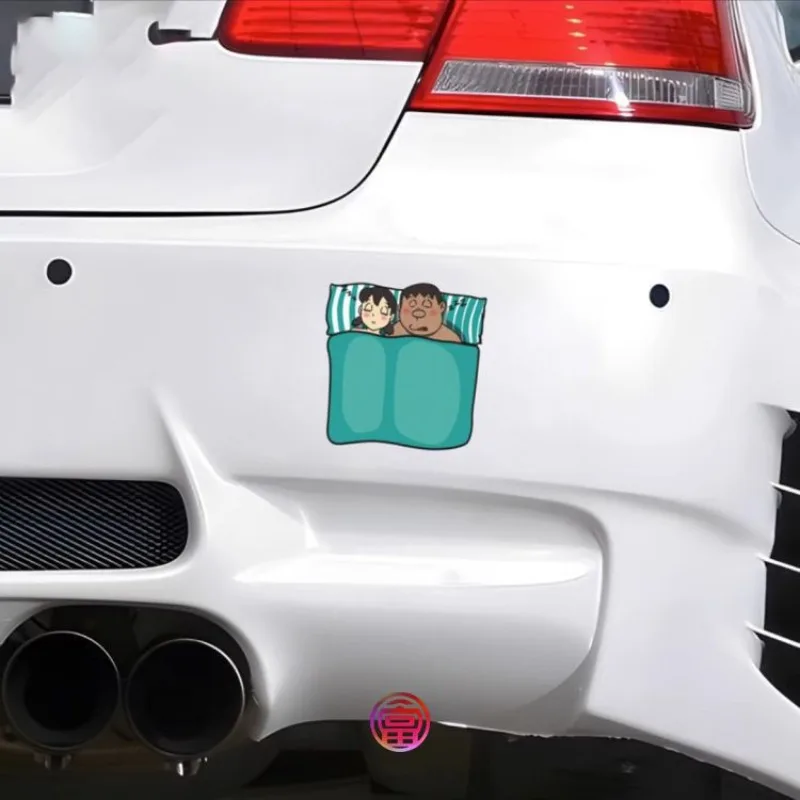 عبقور ShizukaMinamoto Gouta Takeshi مضحك وممتع أنيمي الطرفية ديكور سيارة ملصق الإبداعية الشخصية سيارة خدش غطاء