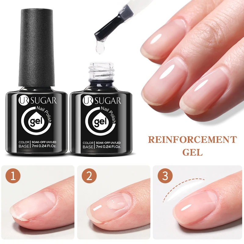 UR SUGAR 7ml Reinforce Gel Keep Nail C Arc UV Construction Gel Enhanced Nail Art Thickness Hard Base Gel Varnish