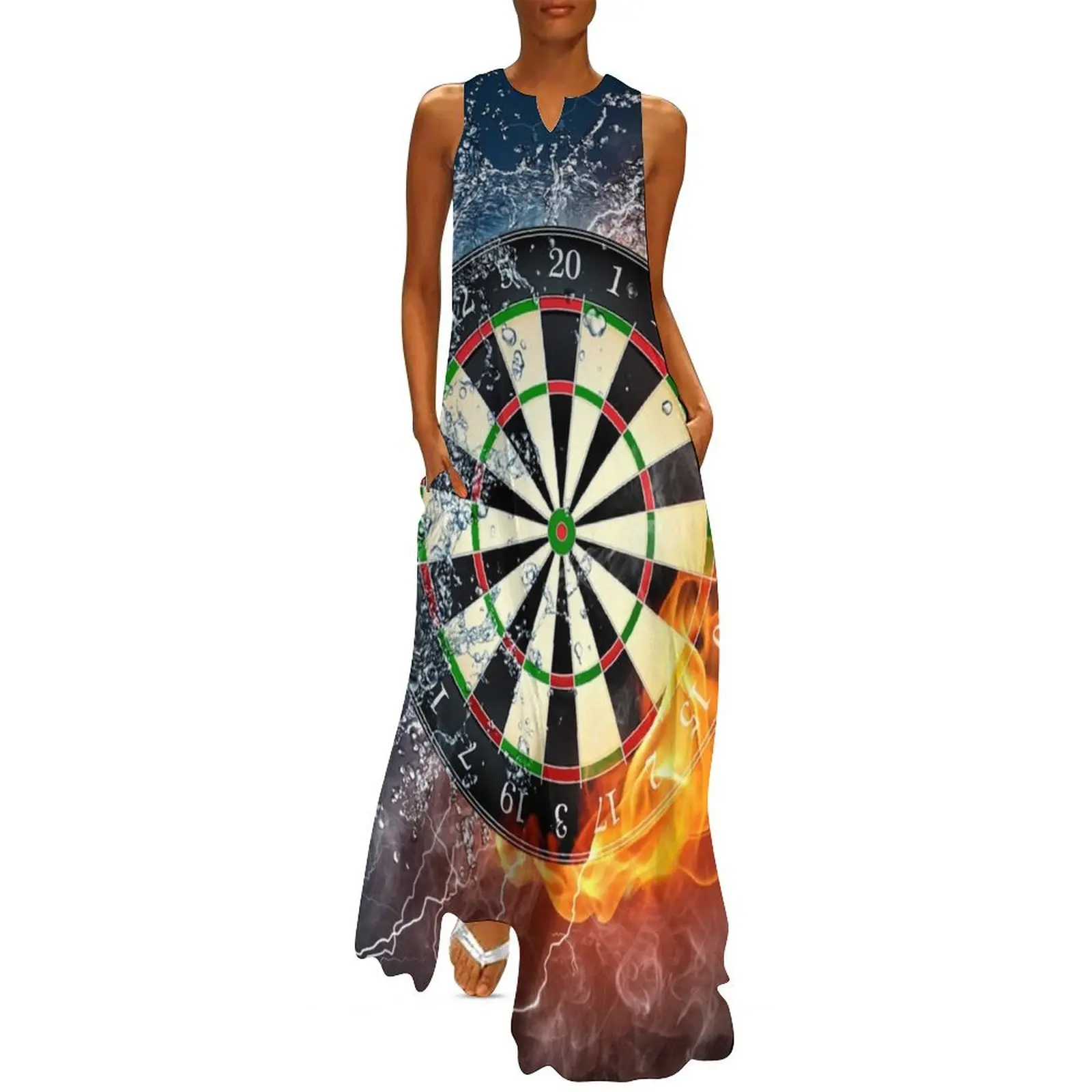 Fire And Ice Dartboard Long Dress women formal occasion dresses dresses for womens women's clothing summer 2025 novelties Dress