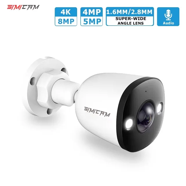 4K 8MP POE Security IP Camera 5MP 4MP Ultra Large Wide Angle Lens 1.6MM2.8MM Smart Alarm Color Night Vision Compatible Onvif NVR 4K 8MP POE Security IP Camera 5MP 4MP Ultra Large Wide Angle Lens 1.6MM2.8MM Smart Alarm Color Night Vision Compatible Onvif NVR