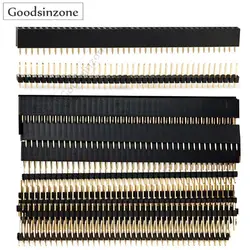 20pcs 40Pin 2.54mm 0.1 inch Header Strip for Arduino Gpio, 10pcs Female 10pcs Male Gold Plated Pitch for PCB Connector Machine