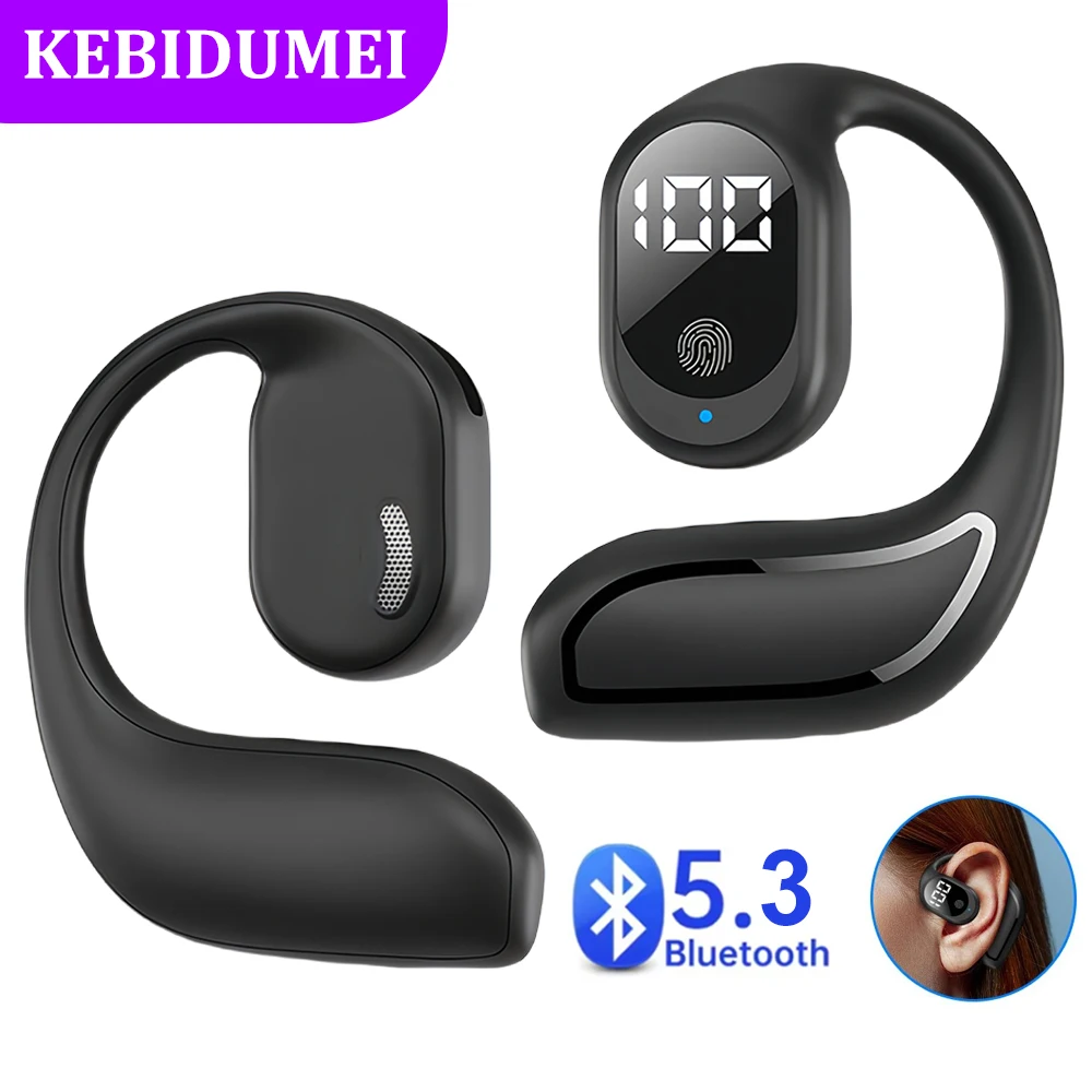 Bluetooth 5.3 Ear Hook Headphone TWS Wireless Earphone HiFi Stereo Touch Control Game Headset Noise Reduction Earbud for Xiaomi