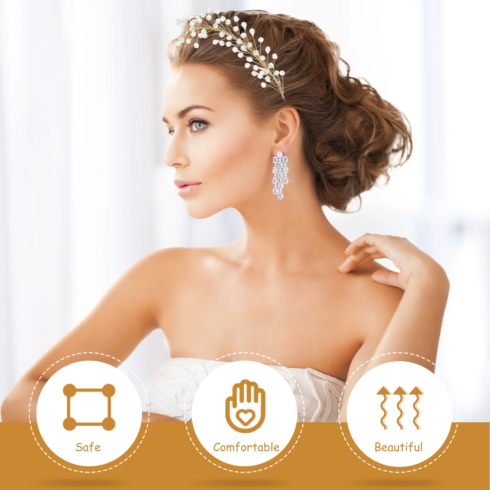 

Rhinestone Pearl Bridal Headband Elegant Fake Pearl Headpiece Wedding Hair Bands Bride Hair Accessories Wedding Headband