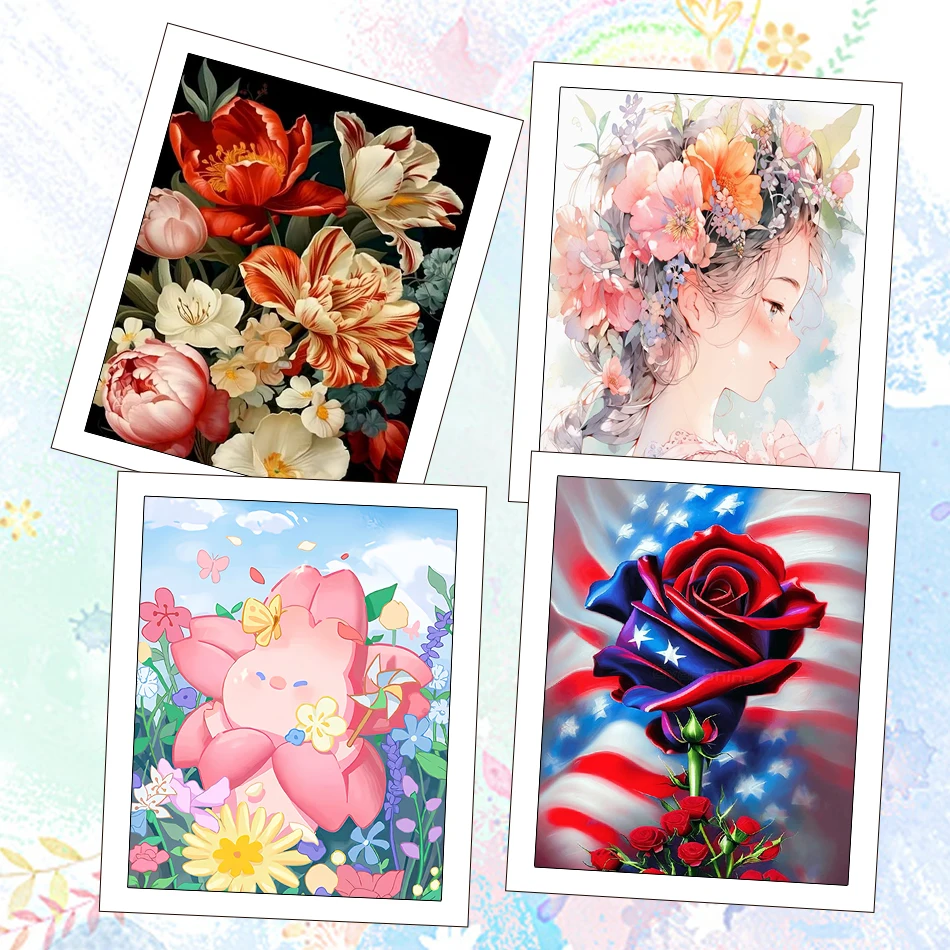

RUOPOTY 40X50cm Canvas Painting By Numbers Flowers Diy Crafts Picture Drawing Art Supplies Oil Art Paint Pictures By Numbers Set