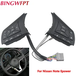 Car Switches For Nissan Note Epower 2018-2020 Np300 2017 Steering Wheel Button Cruise Volume Switch Red Backlight Accessories
