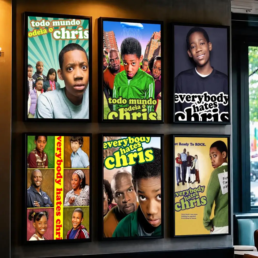 tv series E-Everybody Hates Chris-S Poster Removable Wall Sticker for Home Cafe Bar Office Interior Decor