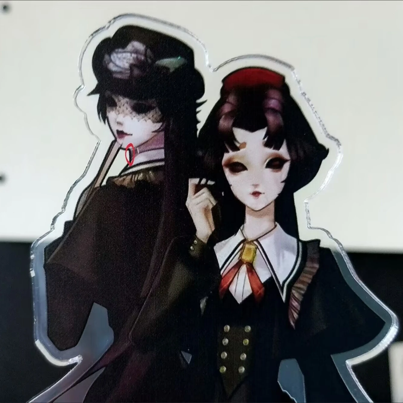 Креативная подставка «Identity V» Academy Series «Красная бабочка», исследователь, морец, оправа стола «Секларин», табличка стоячи