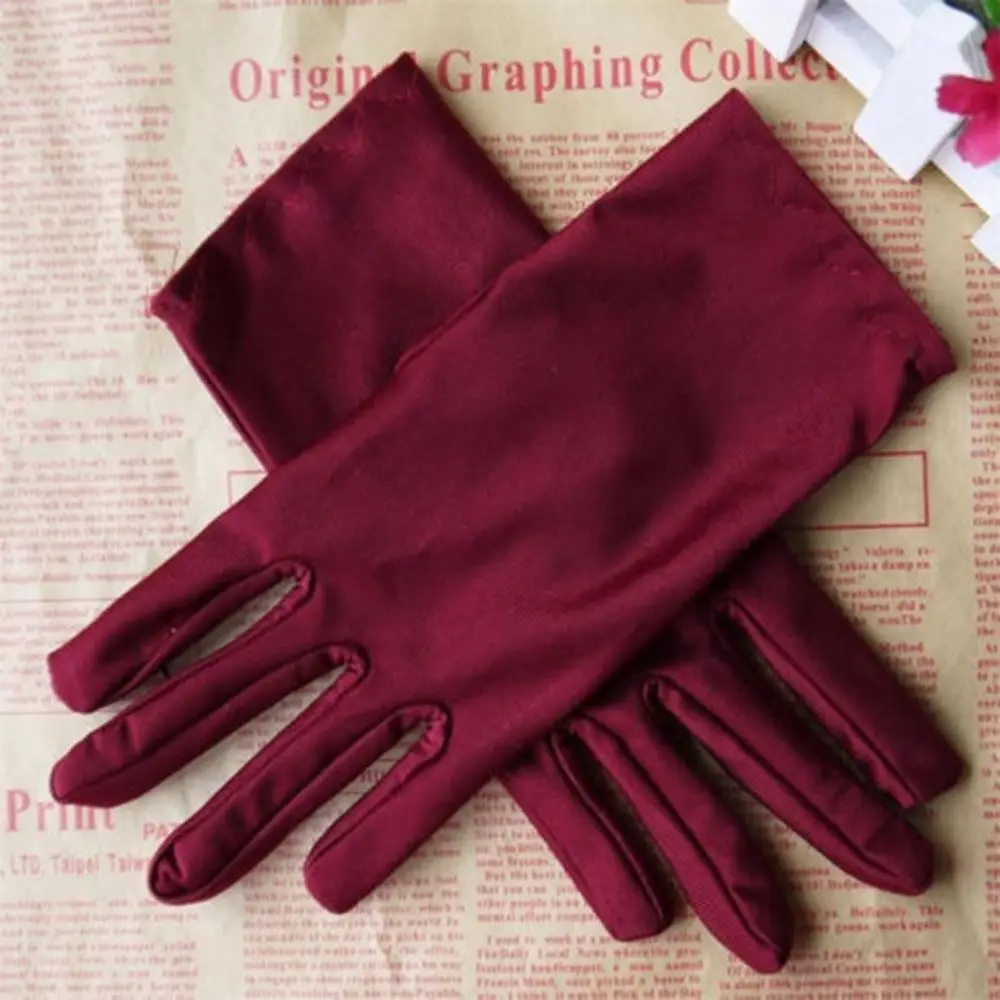 Women Stretch Prom Gloves Satin Gloves Party Wedding