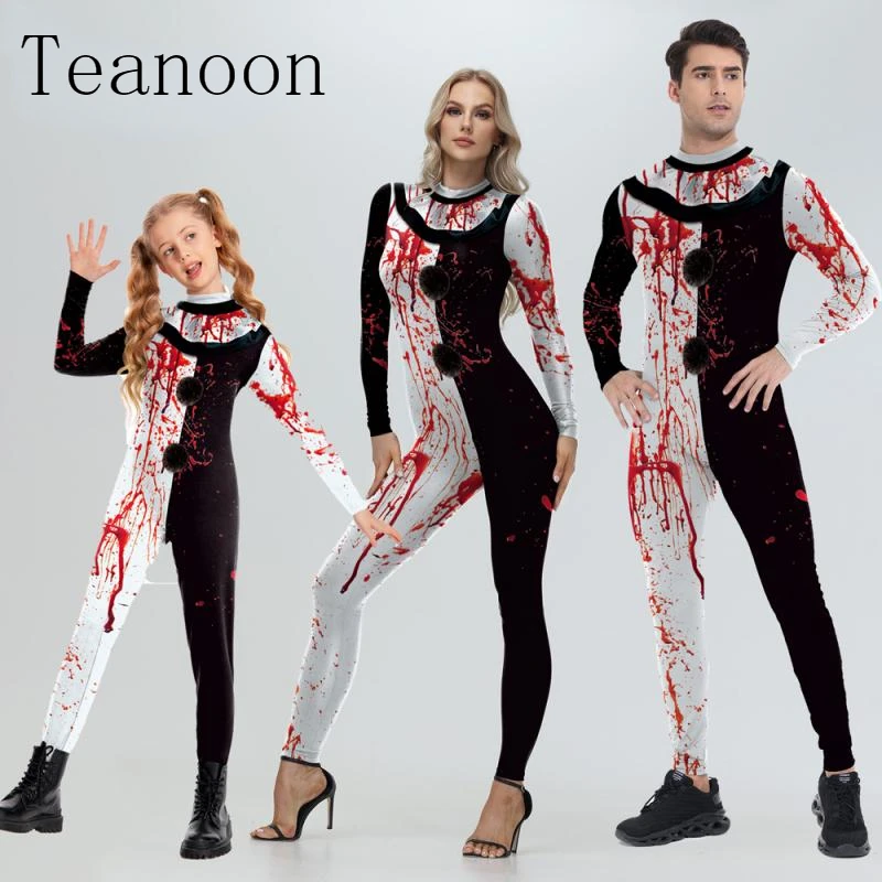 Disfraz de Teanoon The Clown Art para niños y niñas, traje de superhéroe para fiesta de Halloween, monos Zenti, novedad de 2024