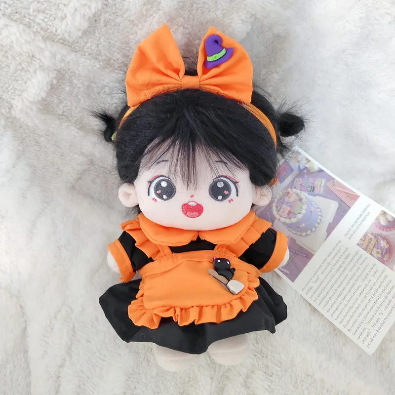 20cm Plush Toy Clothes Halloween Maid skirt Dress Cute Soft Duck Dolls Accessories Children's Toys Birthday Christmas Gifts