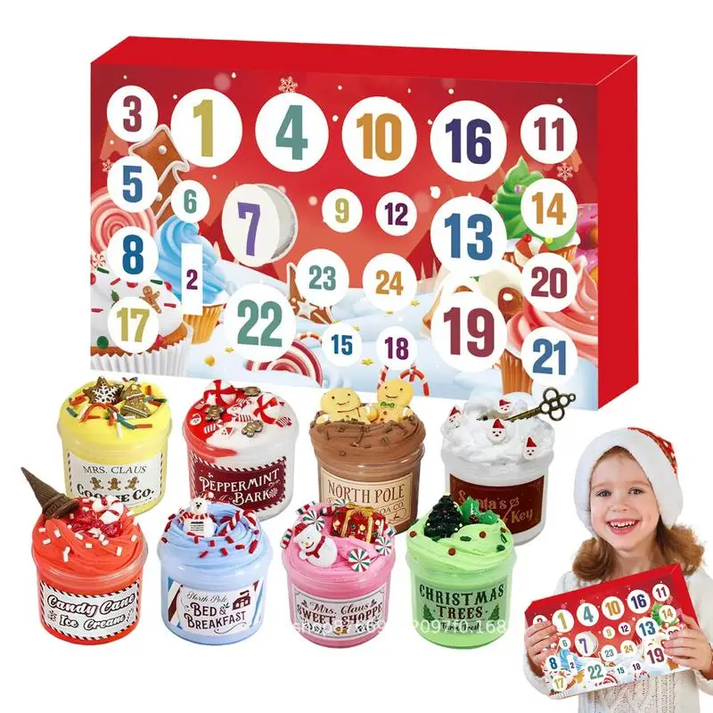 

Slime Advent Calendar Christmas Countdown for Kids Toys 2024 Toy Advent Calendars Festive Toy Countdown Calendar Box 24 Day Toy