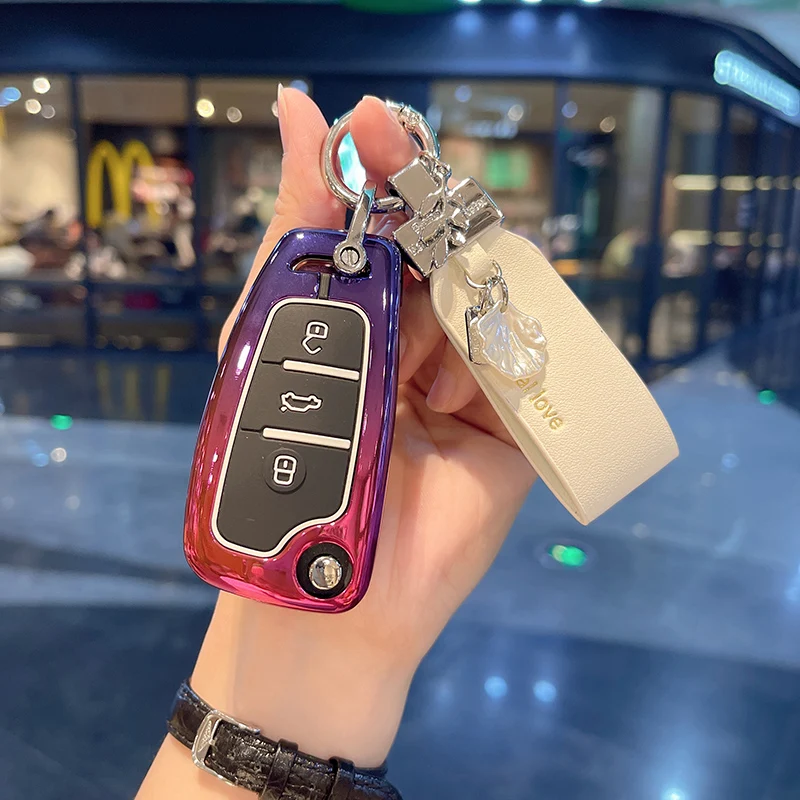 Zinc alloy car Key Case Shell For Audi A1 A3 A6 C5 C6 Q3 Q2 Q7 TT TTS R8 S3  RS3 RS6 A4 a6l Cover Case Protector Keychain Holder image 4