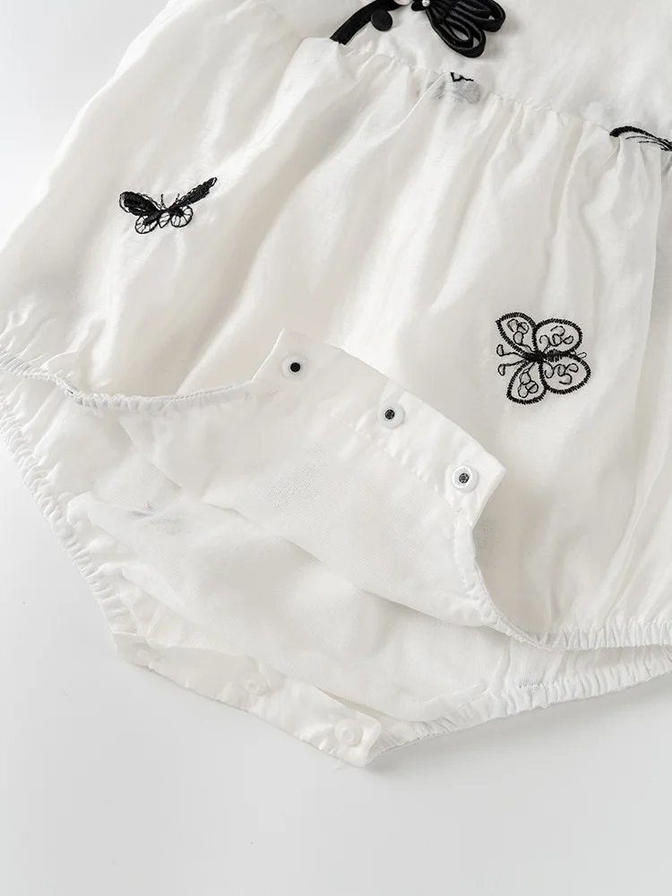 Vêtements d'été de style chinois pour bébé fille, combinaison pour nouveau-né, douce petite princesse, pleine lune, imbibée de fesses rondes