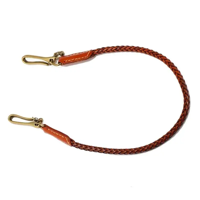 

652F Острая кожаная цепочка ручной работы для джинсов. Уникальный рокерский аксессуар для мужчин.