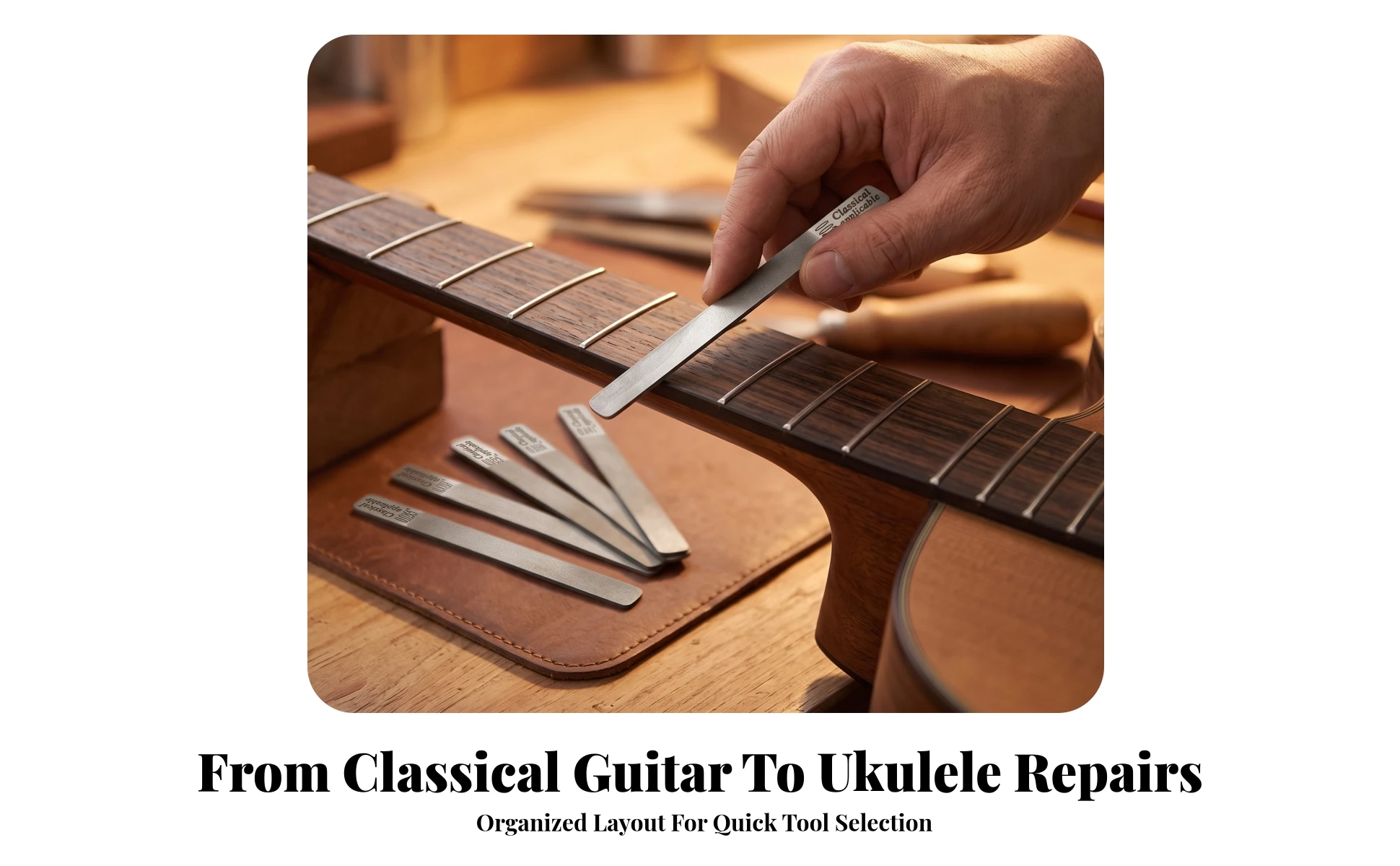 Guitar Nut File Set, Six Pieces Guitar Nut File Set, Six Pieces