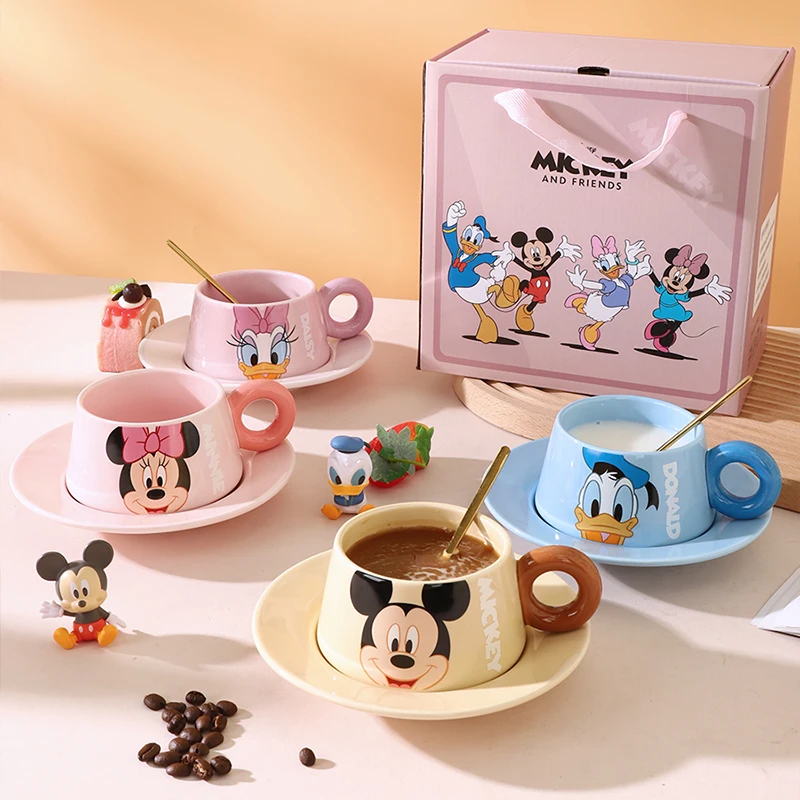 

genuine ceramic coffee cup saucer cute American coffee cup saucer set creative gift box gift