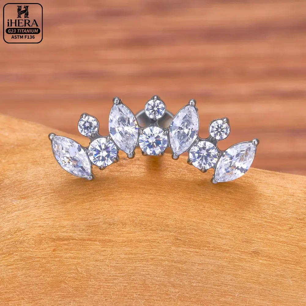 G23 Titanium Simple Arc Internal Thread Ear Labret Cartilage Piercing Tragus Jewelry Lip Ring Nose Stud Helix Piercings Jewelry