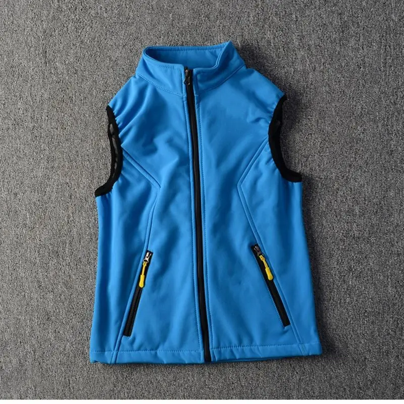 Autumn Multicolor Sports Vest Outdoor Soft Shell Vest Winter Travel Mountaineering Hiking Windproof Stand-collar Zipper Vest