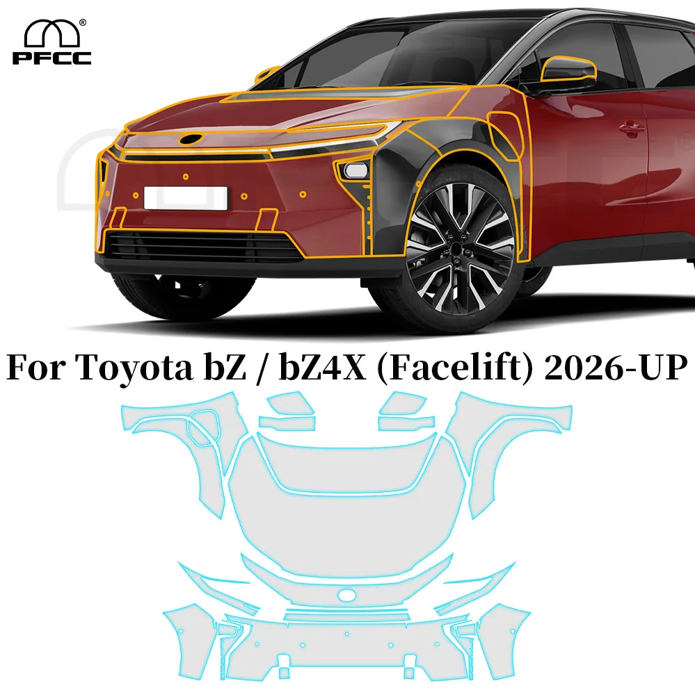 For Toyota BZ BZ4X 2026 2027 Car Precut Paint Protection Film Anti-scratch TPU PPF Film Clear Sticker Resistant Repairable Cover
