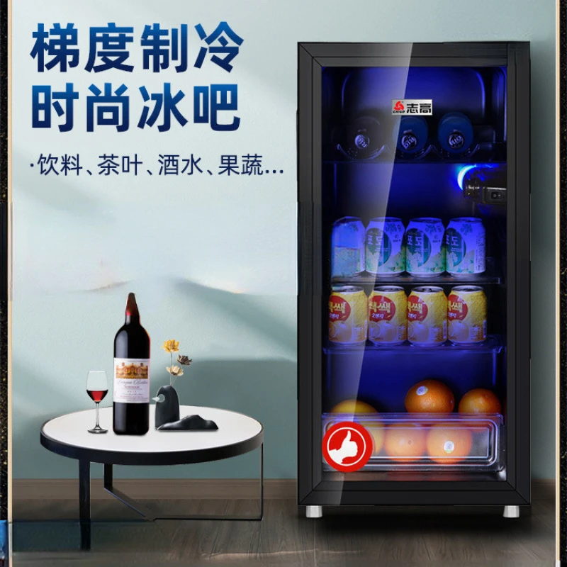 

Chigo Refrigerator Black Refrigerators for Home Mini Fridge 220v Small Household Fresh-keeping Cabinet Drinks Freezer Electric