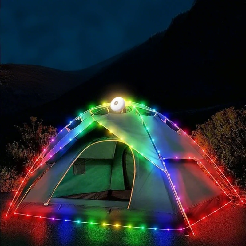 Outdoor Camping Tape Measure Light Waterproof Portable Storage String Light Campsite Lighting Atmosphere Tent Light