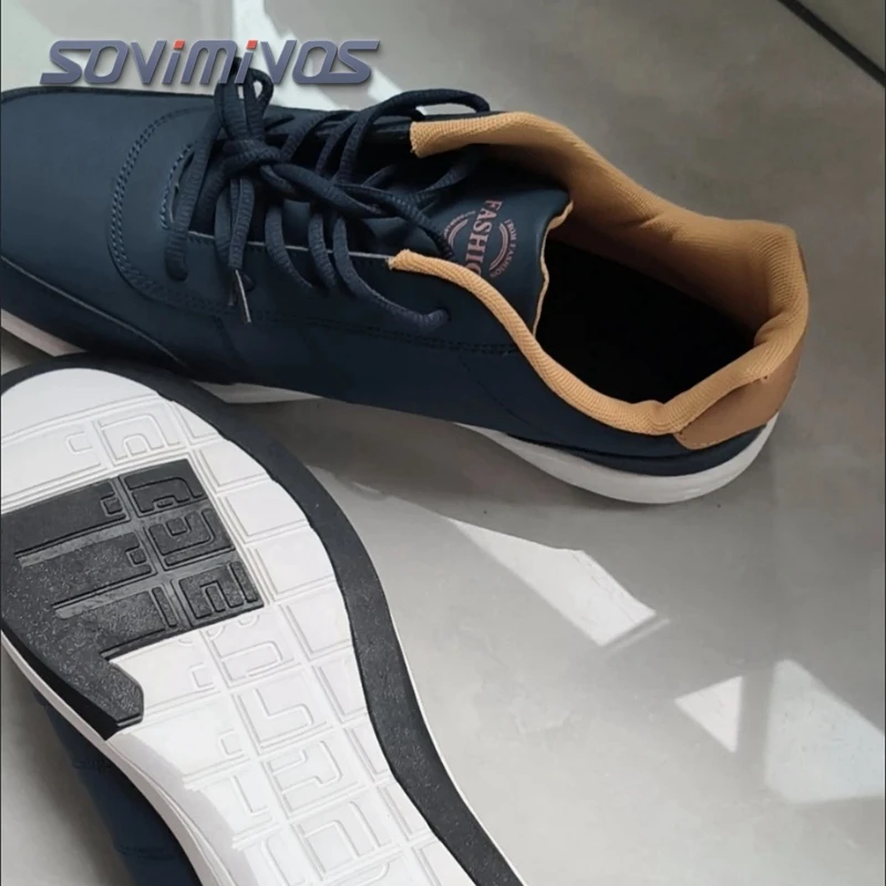 

SOVIMIVOS Men Shoes Spring Autumn Waterproof Walking Sneakers Leisure Male Leather Sports Shoes Non-Slip Footwear Tennis for Men