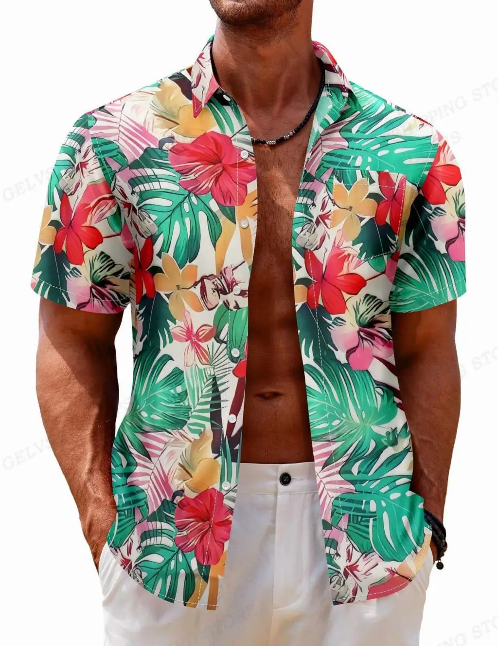 Floral Hawaiian Shirt Flower 3d Printed Shirts Men\'s Women\'s Beach Blouse Men\'s Vocation Lapel Shirts Cuba Camisa Clothes Male