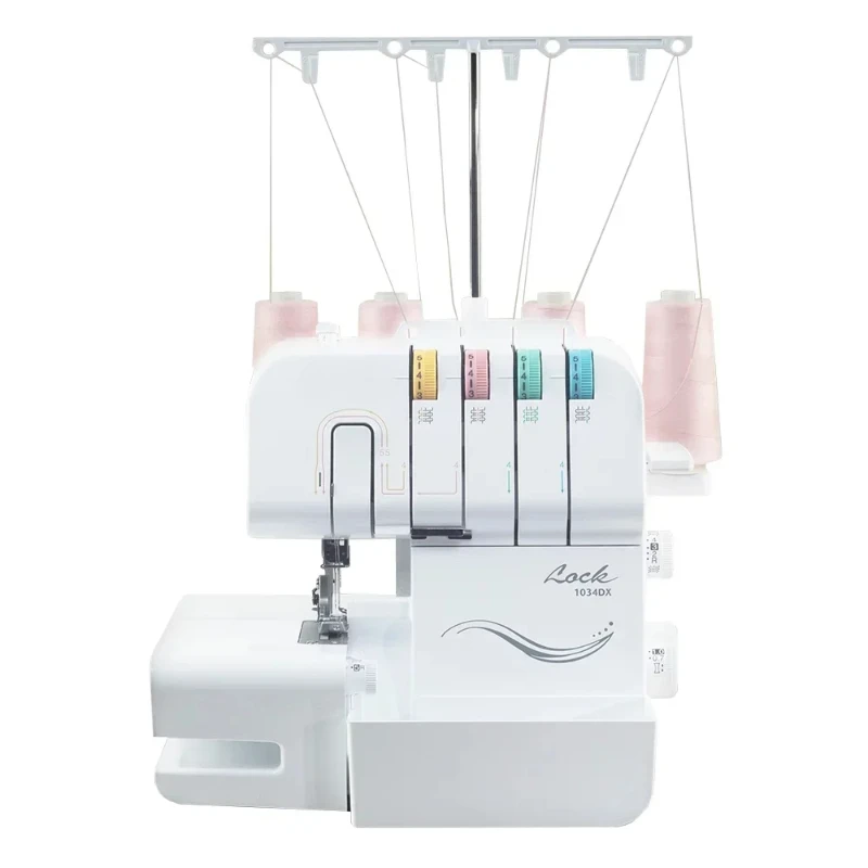 1034DX Easy-to-Use 3 or 4 Thread Serger with Color Coded Thread Guides mini sewing machine