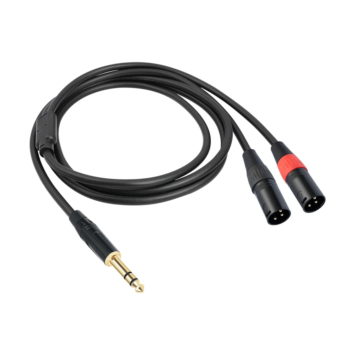 

Jack 6.35mm 1/4 TRS Stereo to Double XLR Male Audio Cable Extension Cable Y Splitter Audio Cable 100cmABUO