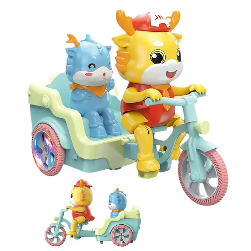 Electric Toy Tricycle For Kids Dragon Music Trike Toy Lovely Cartoon Electric Tricycle Toy Mother Babies Dragon Car Toy Musical