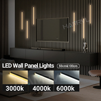 6-10PC Wireless Rechargeable LED Motion Sensor Cabinet Light apply to Wood Slat Wall Panels Wardrobe Stairs Night Light lighting