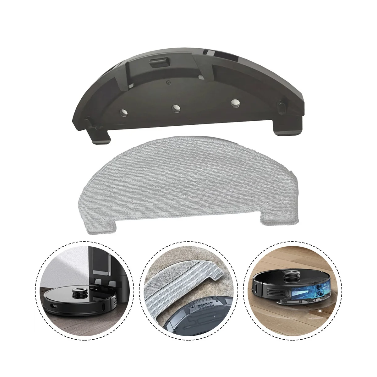 حامل قماش ممسحة وقماش ممسحة ، Proscenic M8Pro ، M8 قطع غيار مكنسة كهربائية روبوتية