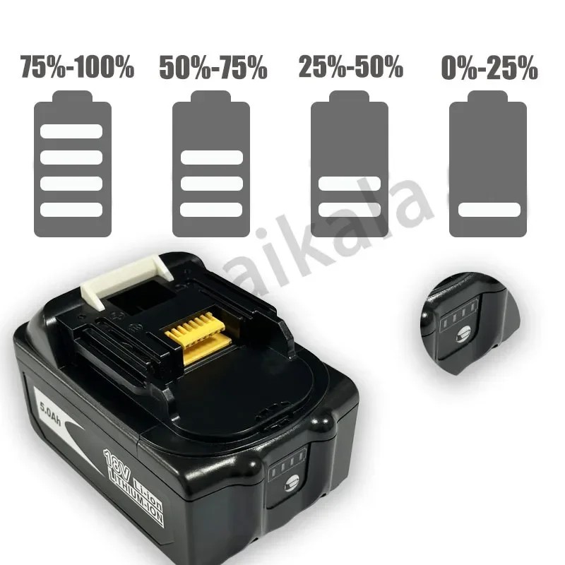 Makita rechargeable lithium-ion battery, power tool replacement battery, 18V 6.0Ah, 12.0Ah BL1830, BL1815, BL1860, BL1840