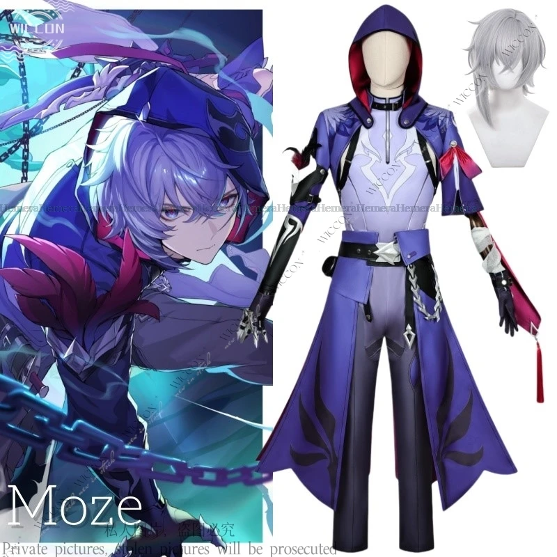 Moze New Role Play Anime Game Honkai: Star Rail Cosplay Costume Wig Xianzhou Alliance Shadow Guard Halloween Party Comic-Con