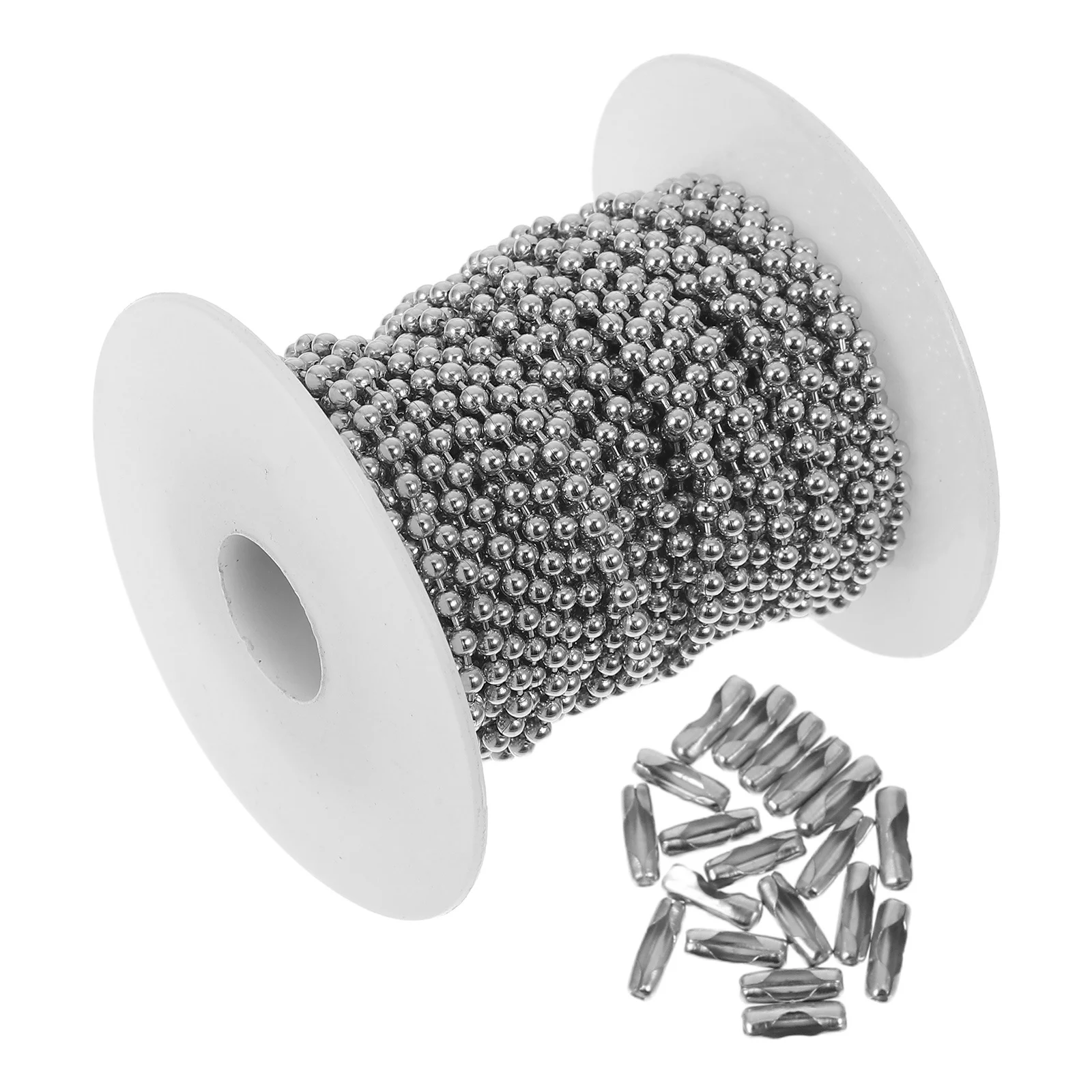 

Гальваническая цепочка из бусин из нержавеющей стали для изготовления ювелирных изделий, ожерелье, браслет, бирки для одежды, легко вырезанная цепочка из рулонных бусин