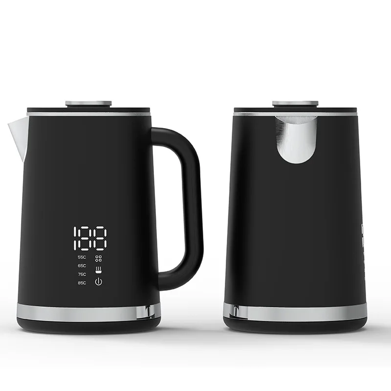 Household 1.7L Constant Temp Electric Kettle Double‑Layer Stainless Steel Kettle With Temperature Display For Tea Coffee