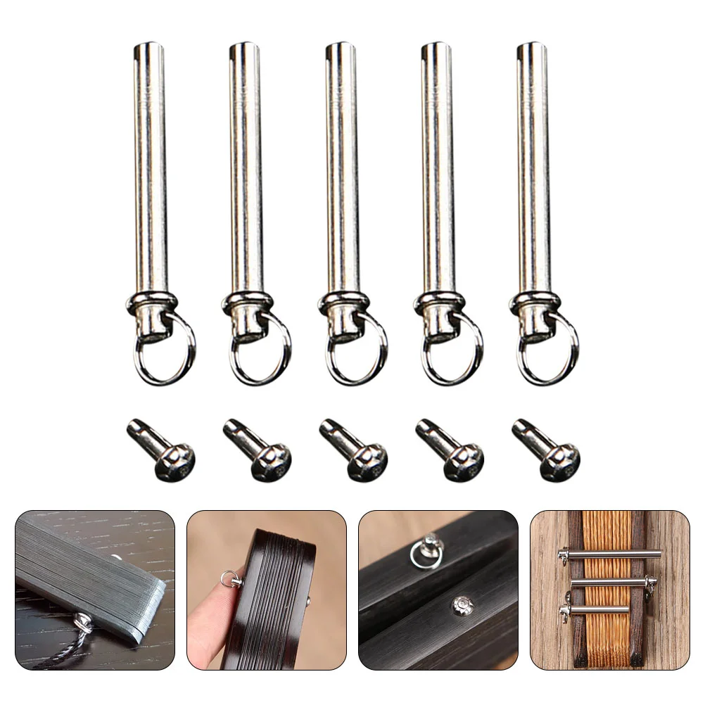 

5 Sets Rivets Fan Accessories Folding and Nut Hand Repairing Accessory Handheld Shaft Blade 300X080X080CM for Silver Kit