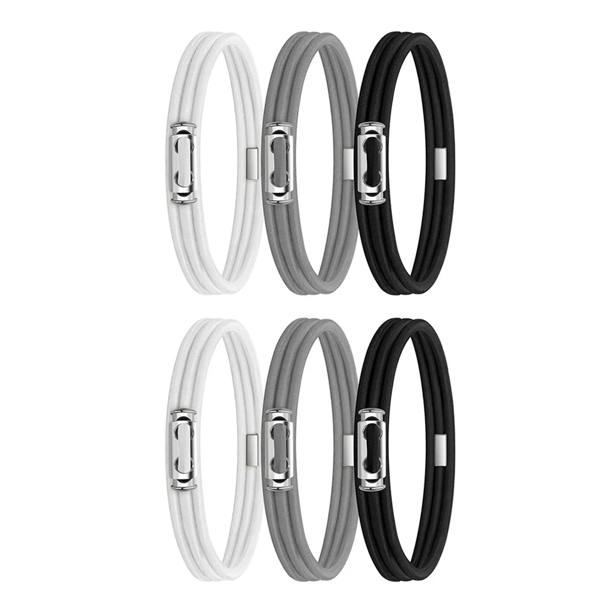 AT16 6Pc Garbage Can Bands Cord Lord Adjustable Large Trash Can Rubber Bands Fits 8-33 Gallon Trash Cans Multifunction Band B