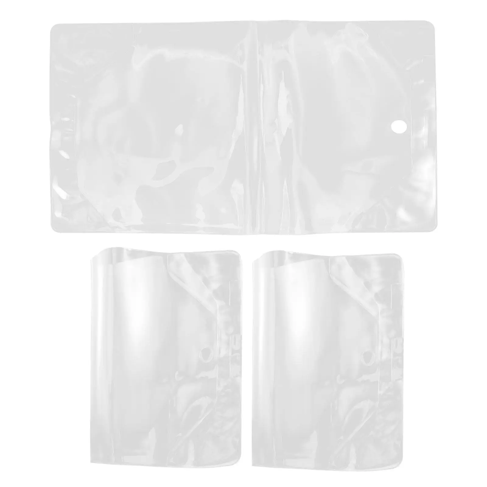 3Pcs A5 Clear Book Cover Heavy-Duty Plastic Book Protection Sleeve Dustproof Water Resistant Adjustable Fit for Textbooks