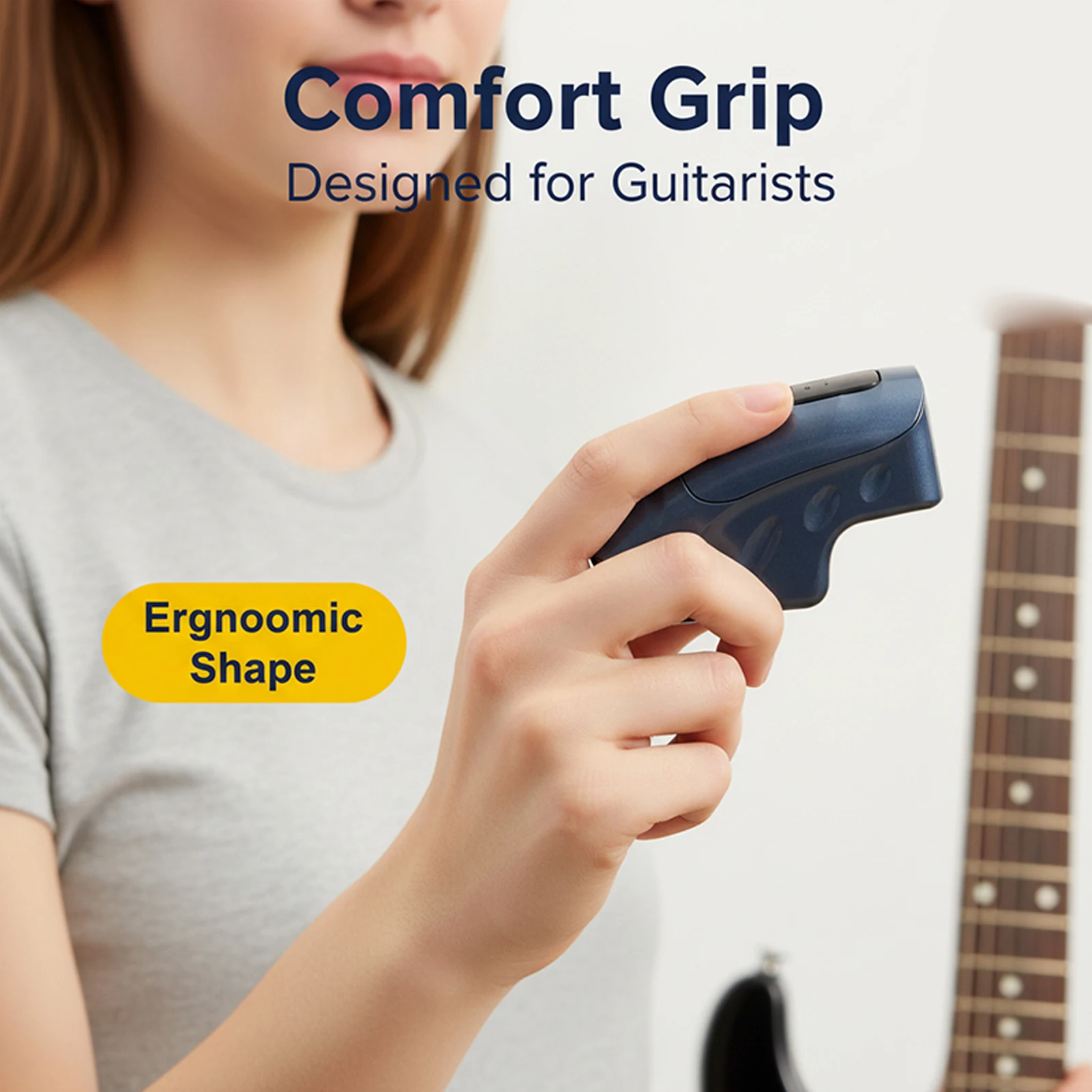 Guitar  Infinite  Guitar Sustainer Handheld String Triggered Effect Pedal Ergonomic Grip Portable Plastic Design