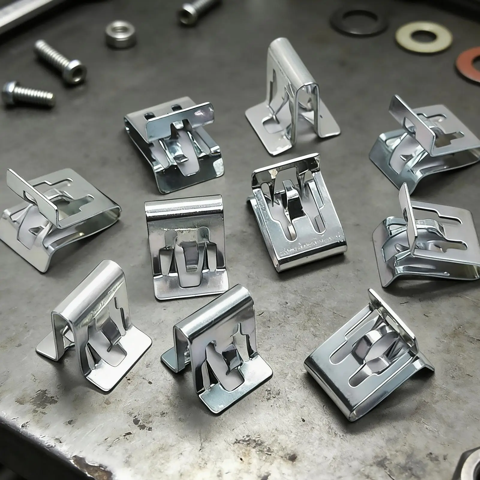 Car Metal Fastener Clips U-type Auto Retainer Moulding Trim Accessories Dashboard Side Panel Audio Interior Fixed Clip Buckle