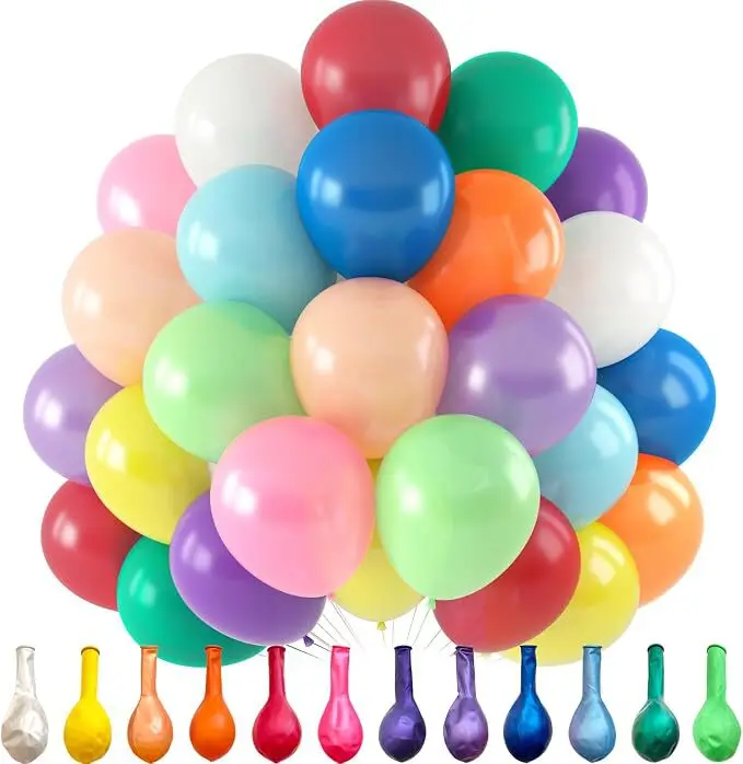 5/10/12 inch 10/20/30pcs Maca mixed color latex balloon set, suitable for weddings, birthdays, themed parties, pre wedding parti