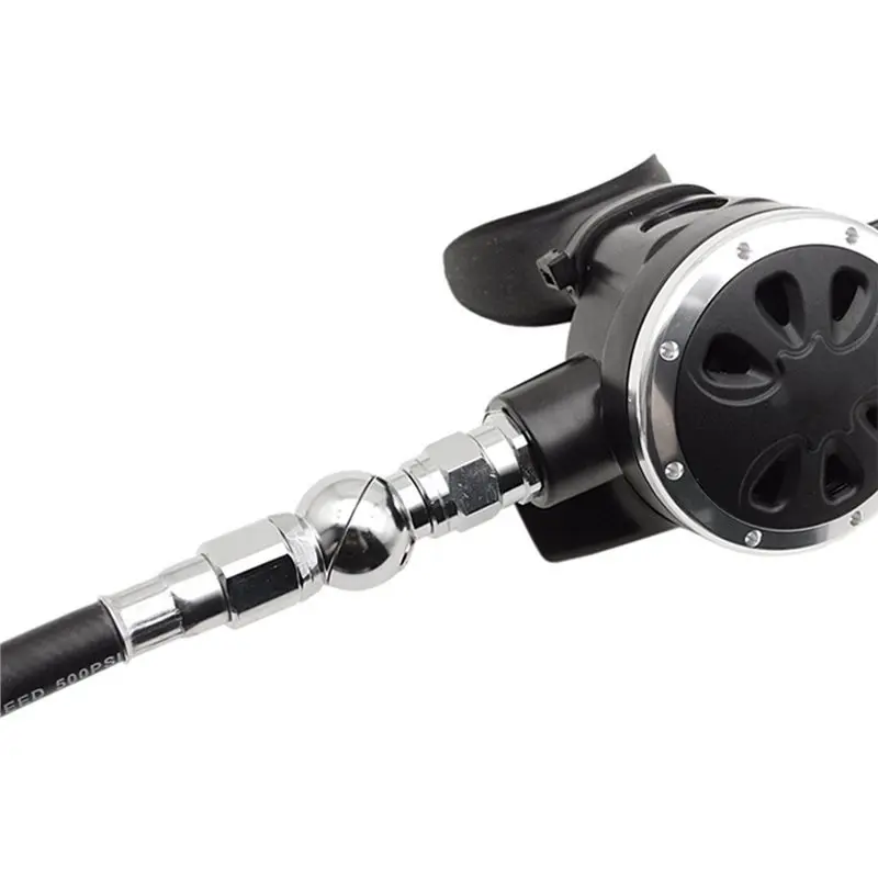 ABYM Portable Scuba Regulator Rotating Adapter 360 Degree Swivel Connector Diving Equipment