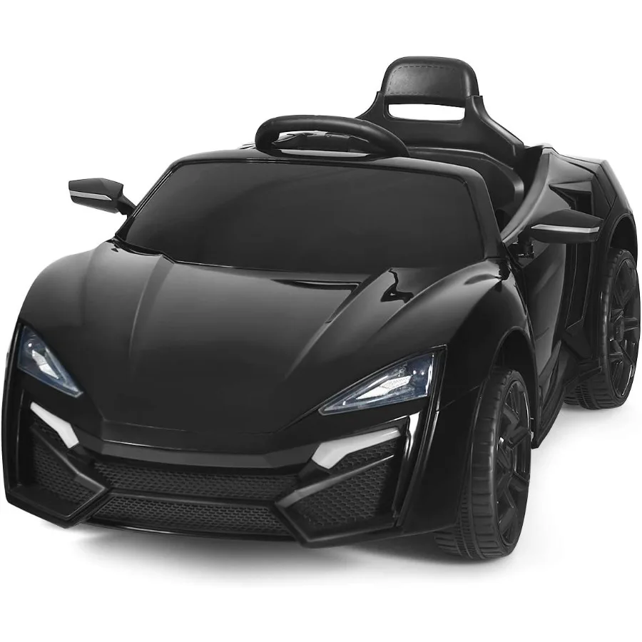 12Vバッテリー駆動の電動乗用玩具車、手動・リモコンモード、LEDライト、ホーン、音楽、MP3、USB、TFカード、3段階速度調整機能付き